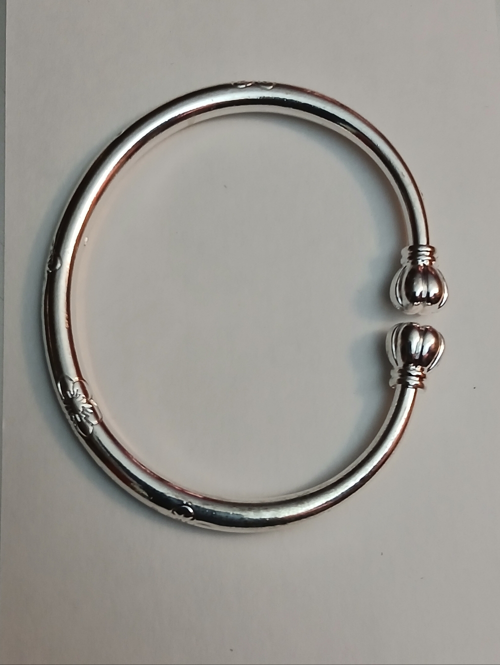 Thick Plated 999 Silver Solid Opening Bracelet - Picture 2 of 10